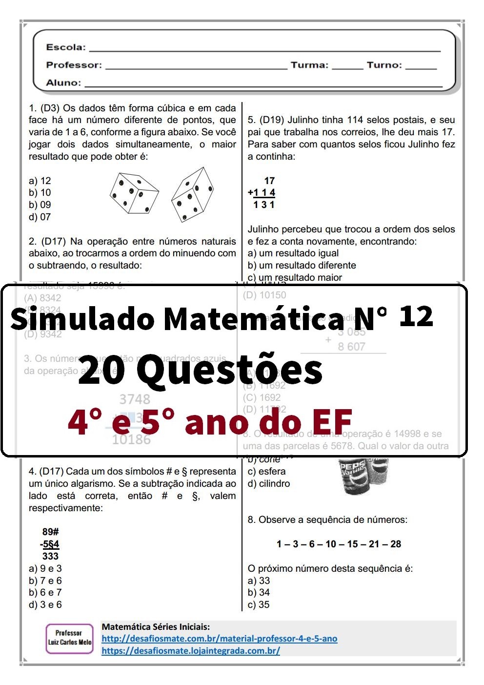 Simulado 12 Prof. Luiz Carlos Melojpg Page1