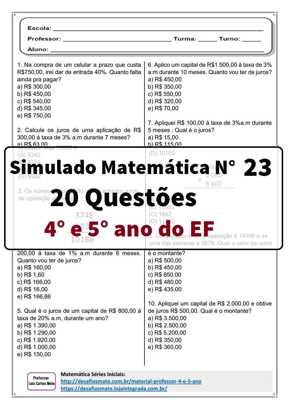 Simulado 23 Prof. Luiz Carlos Melojpg Page1