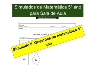 Simulado.ll Questões de matemática 5° ano1