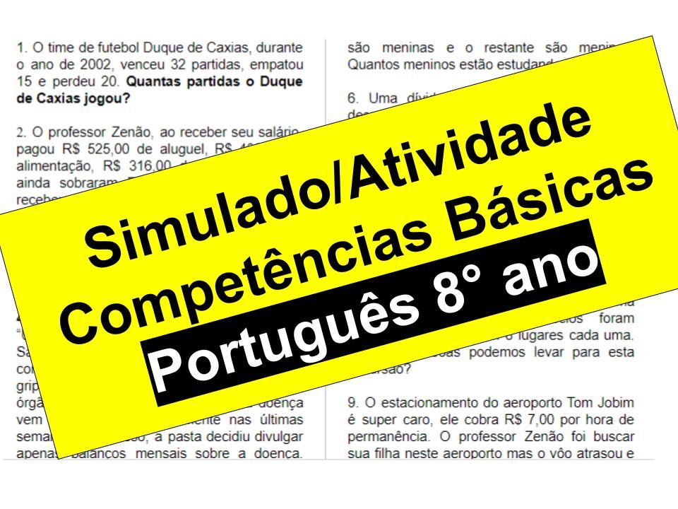 1. ATIVIDADE PORTUGUES 10 questões