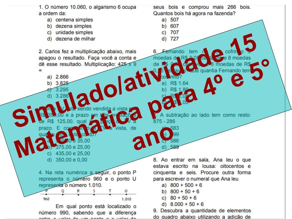 Atividade 10 15 questões