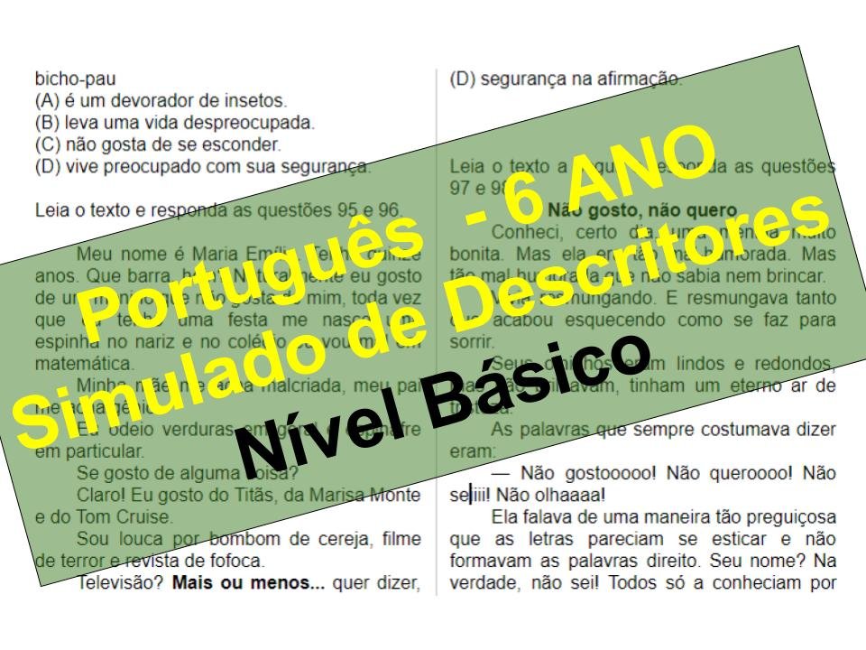 Simulado 1 6ºano português