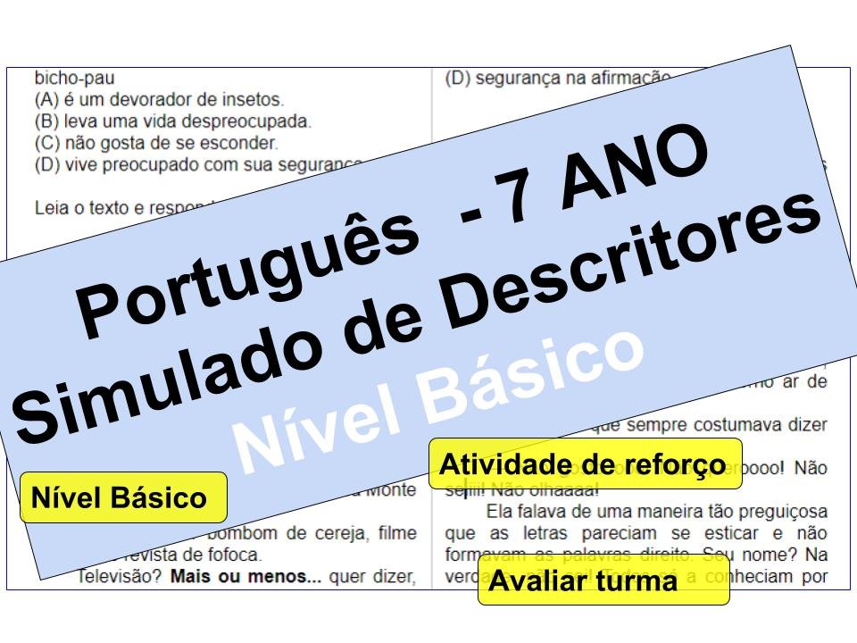 Simulado 1 7ºano português
