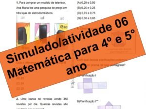 Simulado2Fatividade 06 Matemática para 4º e 5° ano