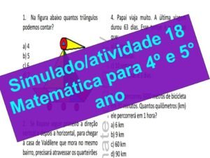 Simulado2Fatividade 18 Matemática para 4º e 5° ano