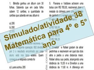Simulado2Fatividade 38 Matemática para 4º e 5° ano