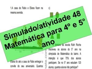 Simulado2Fatividade 48 Matemática para 4º e 5° ano 1