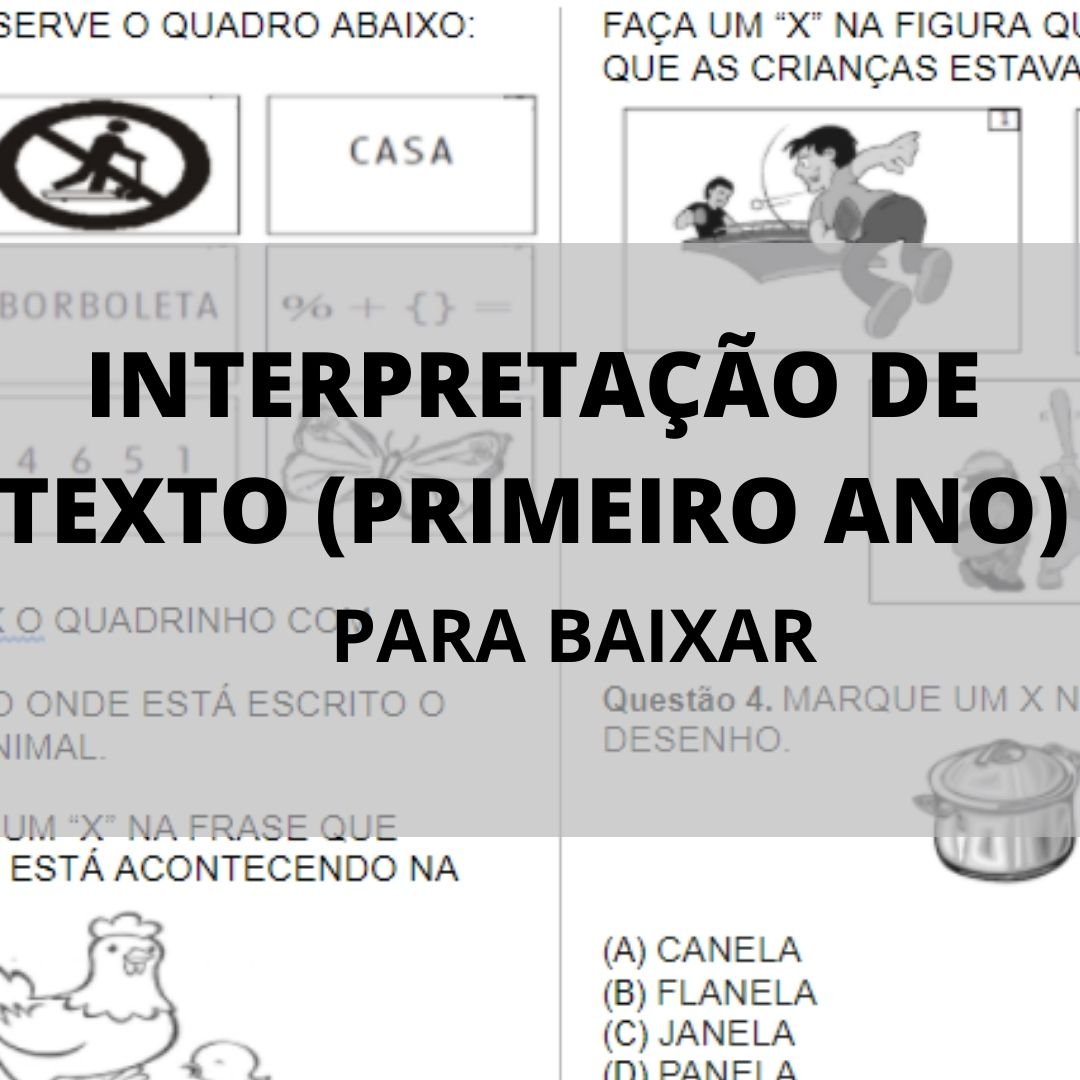 INTERPRETACAO DE TEXTO PRIMEIRO ANO