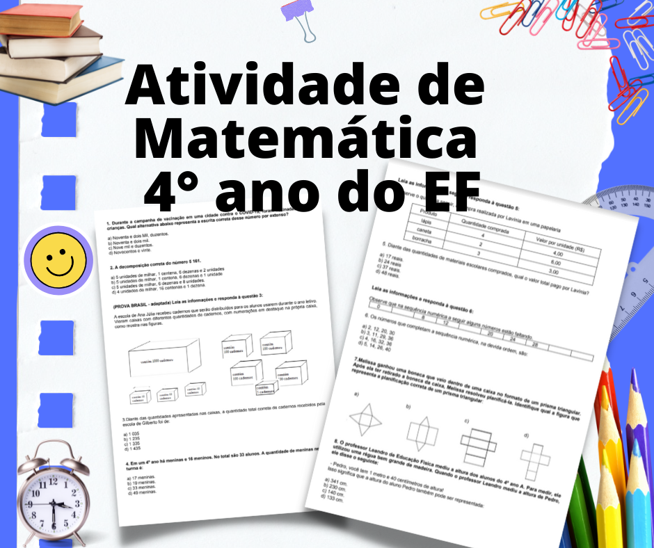 Atividade de Matemática 4° ano do EF 6 Atividade de Matematica 4° ano do EF