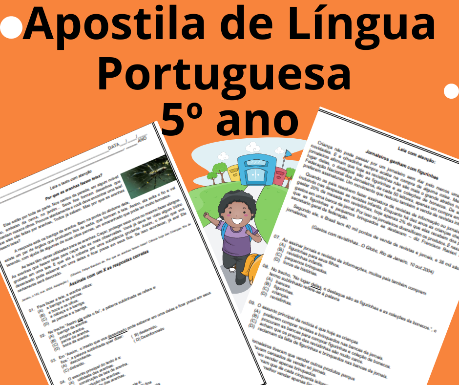Apostila de Língua Portuguesa 5º ano 6 Atividade sobre Soma e Subtracao em PDF para Educacao Infantil – Para baixar 10