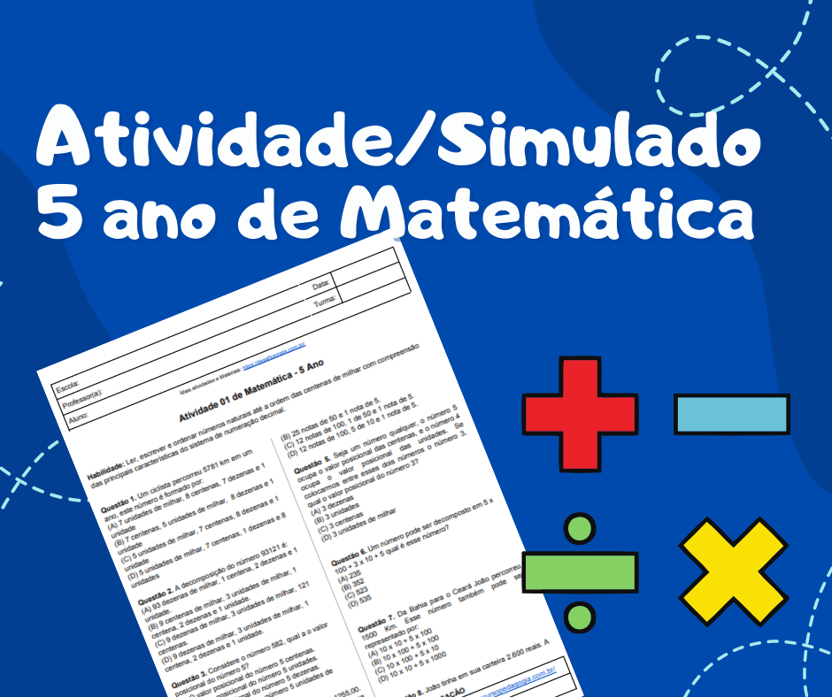 Início - new 46 AtividadeSimulado 5 ano de Matematica