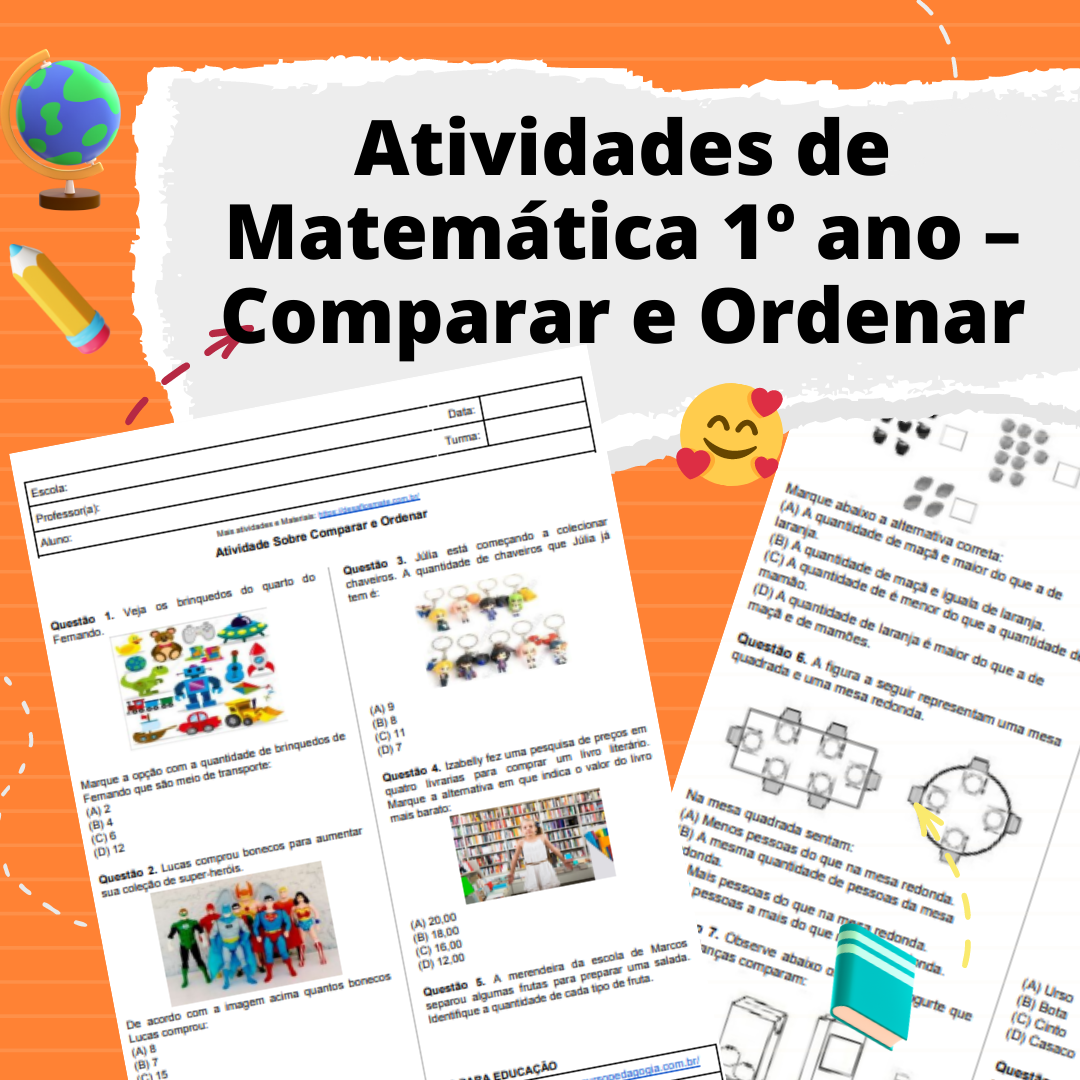 Início - new 42 Atividades de Matematica 1o ano – Comparar e Ordenar
