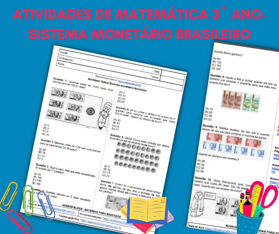 Início - new 72 Atividades de Matematica 3o Ano Sistema monetario brasileiro