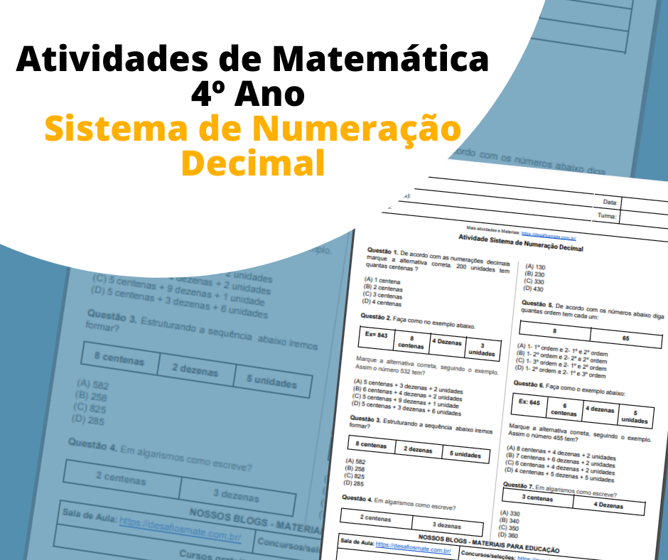 Início - new 64 Atividades de Matematica 4o Ano Sistema de Numeracao Decimal