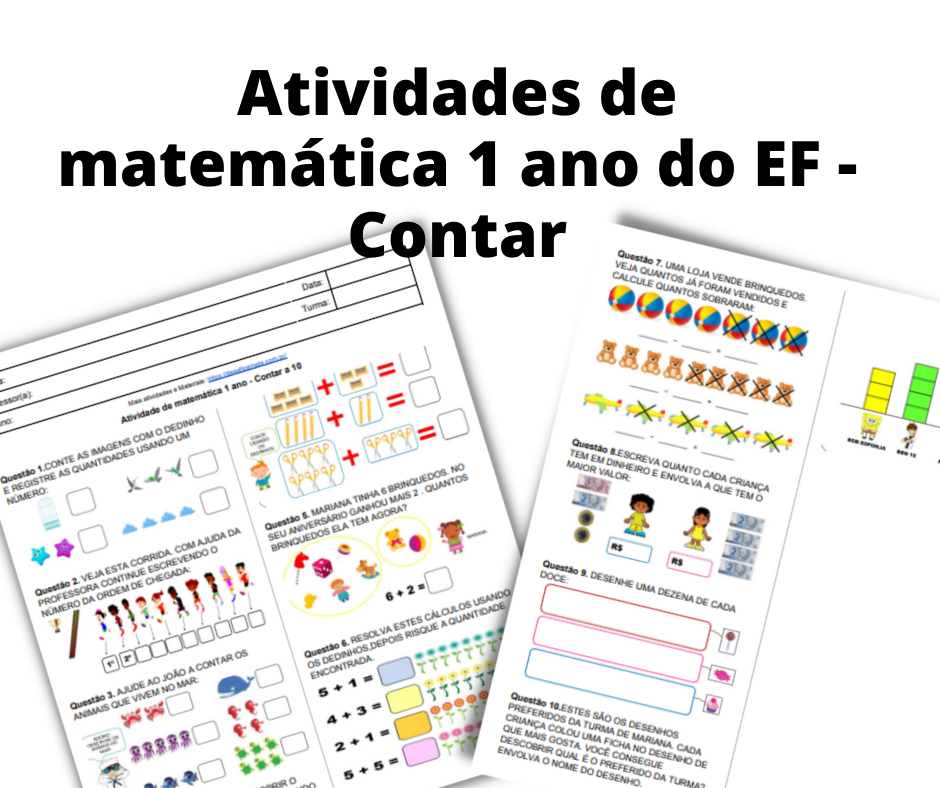 Atividades de matematica 1 ano do EF Contar a 10