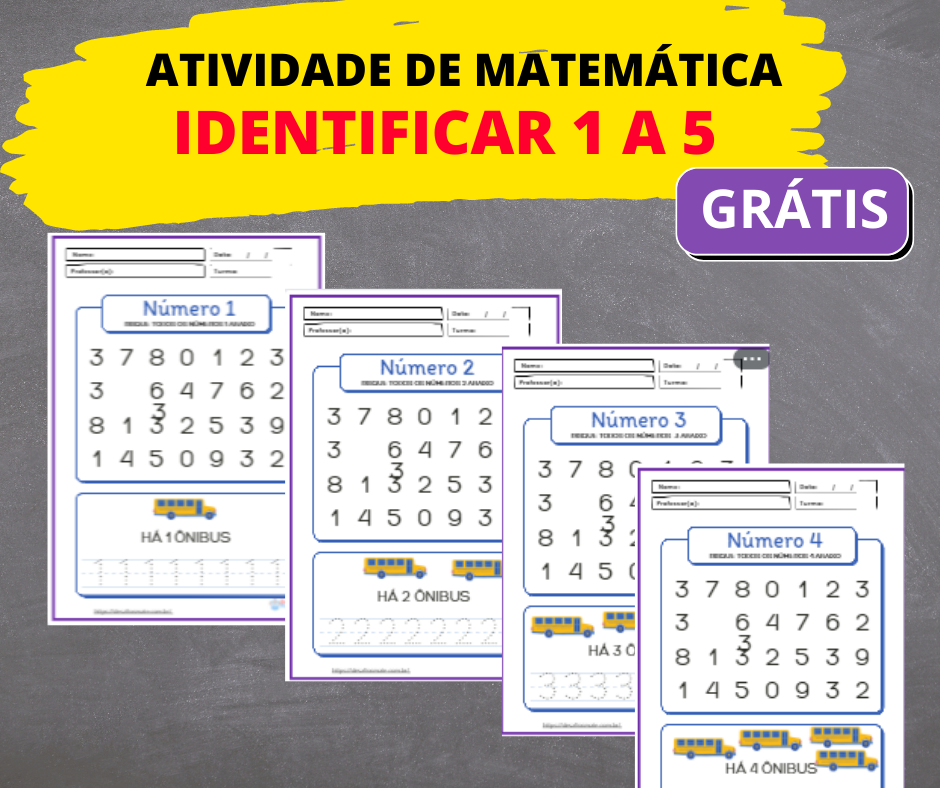 IDENTIFICAR NUMERIOS DE 1 A 5