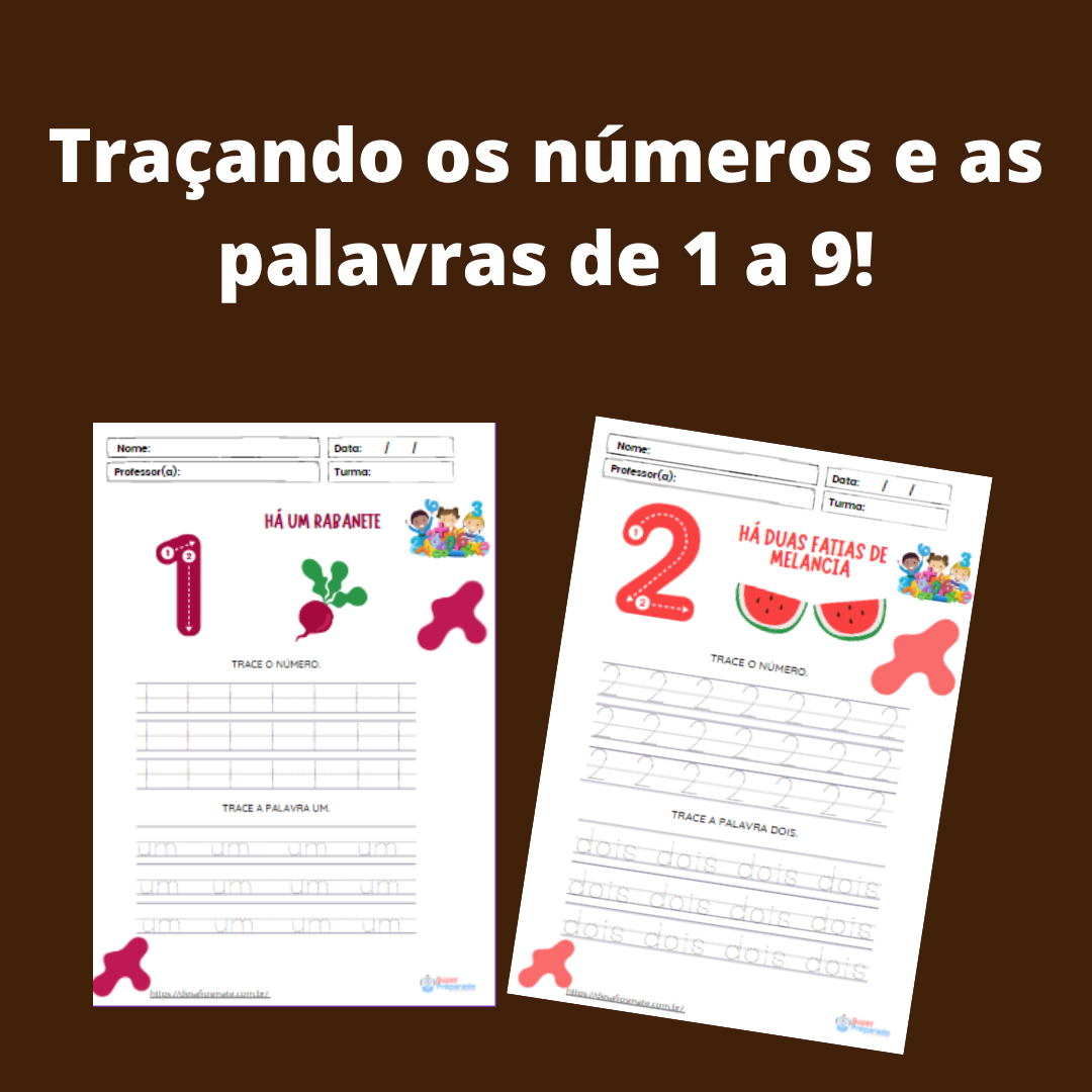 08.Tracando os numeros e as palavras de 1 a 9