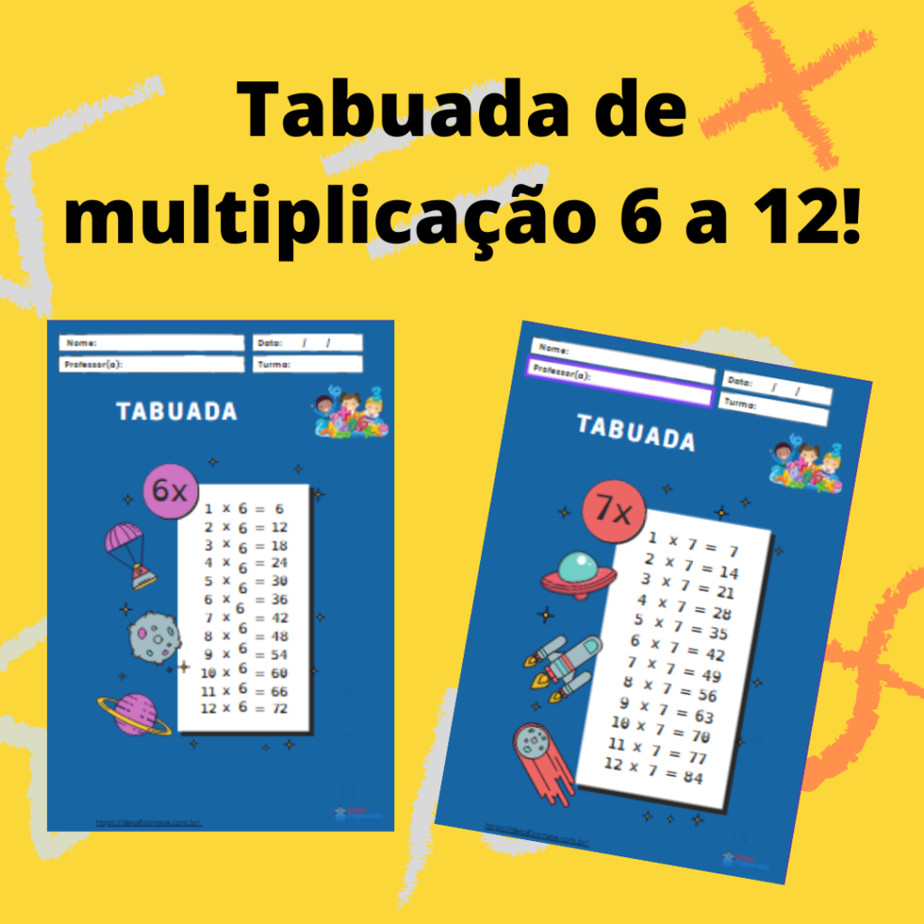 Tabuada de multiplicação 6 a 12 2 10.Tabuada de multiplicacao 6 a 12