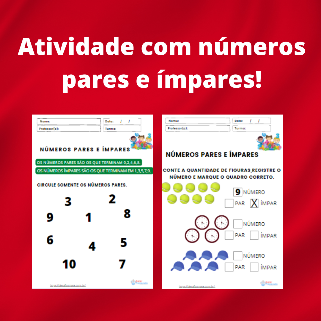 Início - new 43 24.Atividade com numeros pares e impares