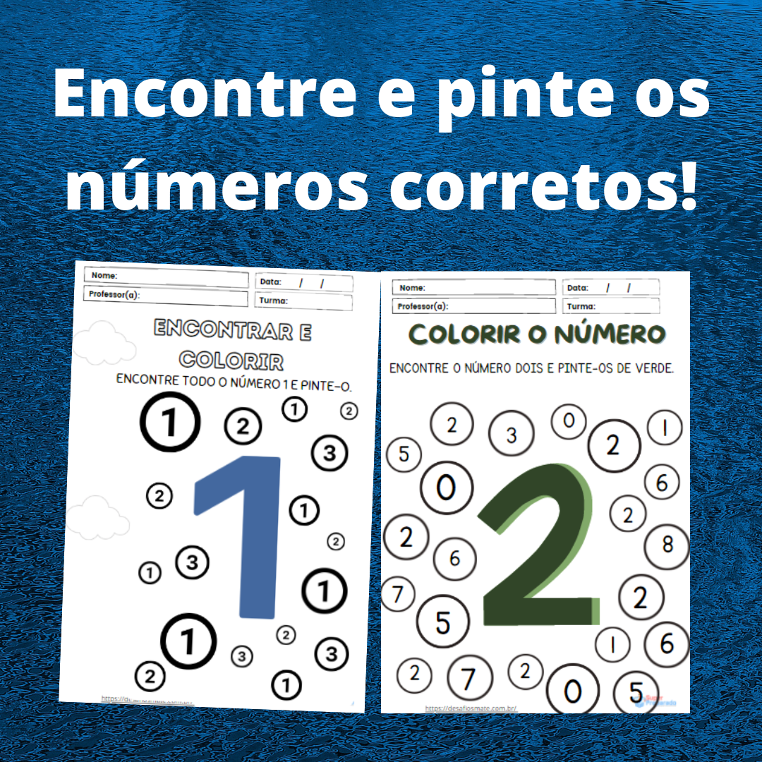 51.Encontre e pinte os numeros corretos