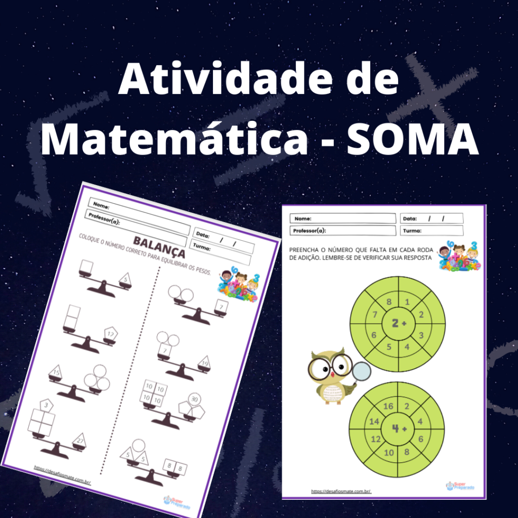 Atividades de Soma - Divertidas 2 Exemplo
