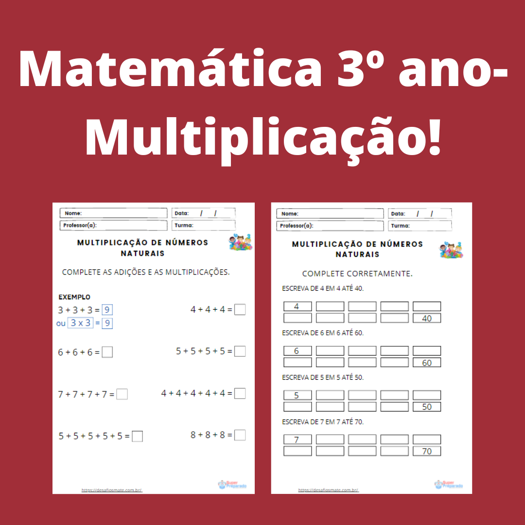 Simulado de Matemática para o 3° ano do Ensino Fundamental I