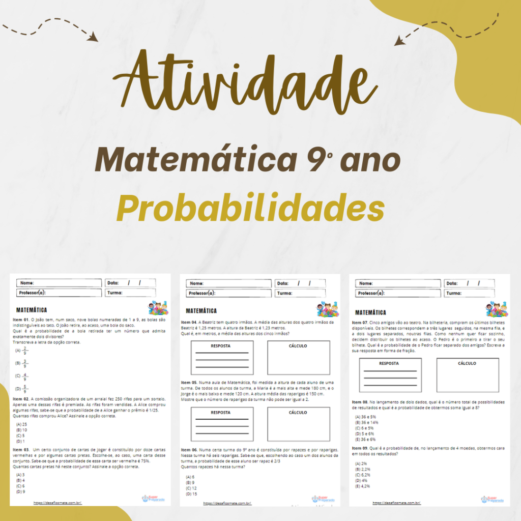 Matematica 9o ano Probabilidades