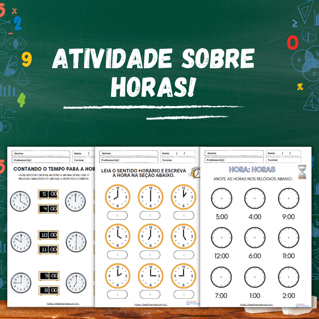 Início - new 19 Atividade sobre horas