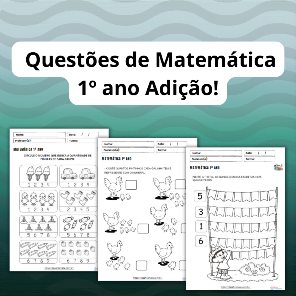 Questoes de Matematica 1o ano Adicao