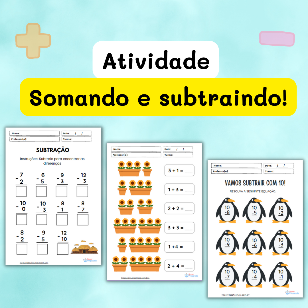 Início - new 54 Atividade somando e subtraindo