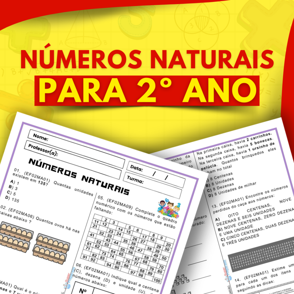 ATIVIDADE NUMEROS NATURAIS PARA 2o ANO