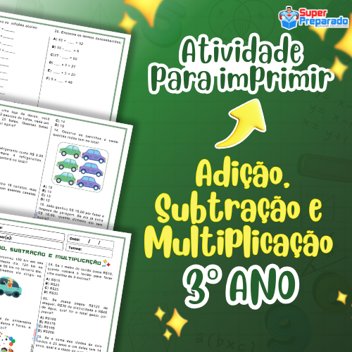 atividade de adicao subtracao e multiplicacao 3y ano