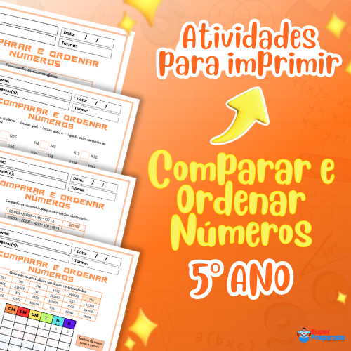 atividades de comparar e ordenar numeros 5y ano